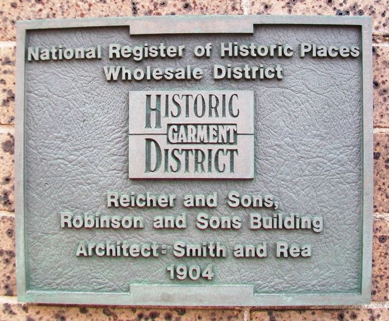 Reicher and Sons, Robinson and Sons Building Marker image. Click for full size.