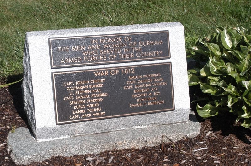 Durham New Hampshire War Memorial Marker Marker. Click for full size. Durham New Hampshire War Memorial Marker Marker image. Click for full size.