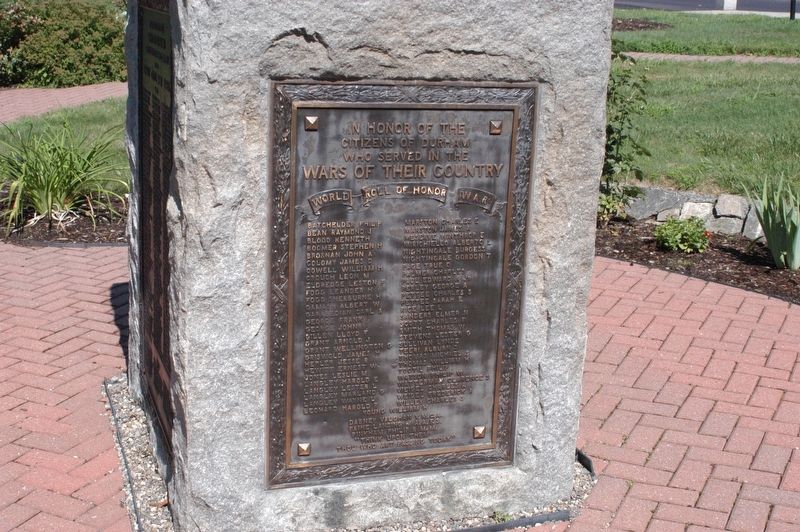 Durham New Hampshire War Memorial Marker Marker. Click for full size. Durham New Hampshire War Memorial Marker Marker image. Click for full size.