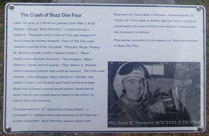 The Crash of Buzz One Four Marker image. Click for full size.