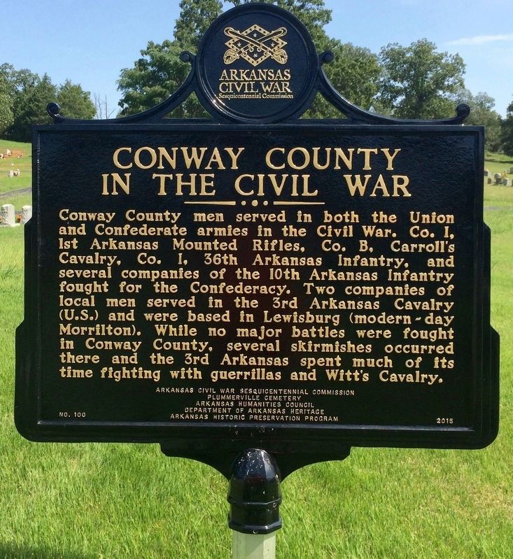 Conway County in the Civil War Marker image. Click for full size.