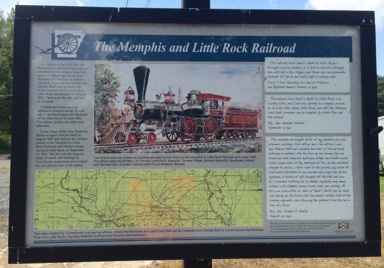 Another nearby interpretive marker about the M&LR Railroad. image. Click for full size.
