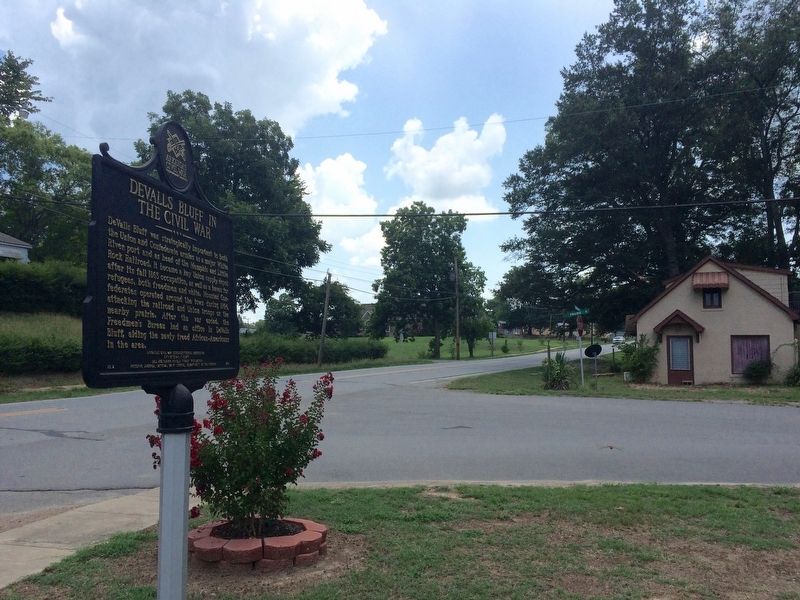 View of marker looking south on Main Street. (AR-33) image. Click for full size.