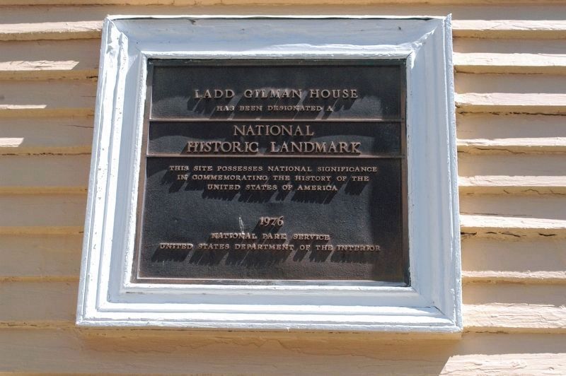 Ladd-Gilman House Marker. Click for full size. Ladd-Gilman House Marker image. Click for full size.