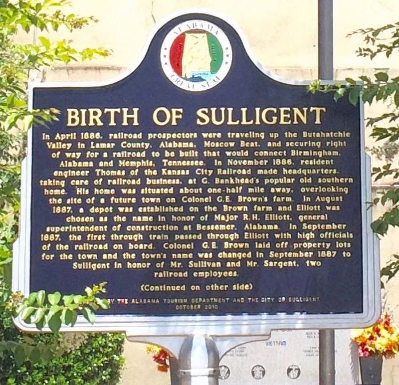 Birth of Sulligent Marker (Side 1) image. Click for full size.