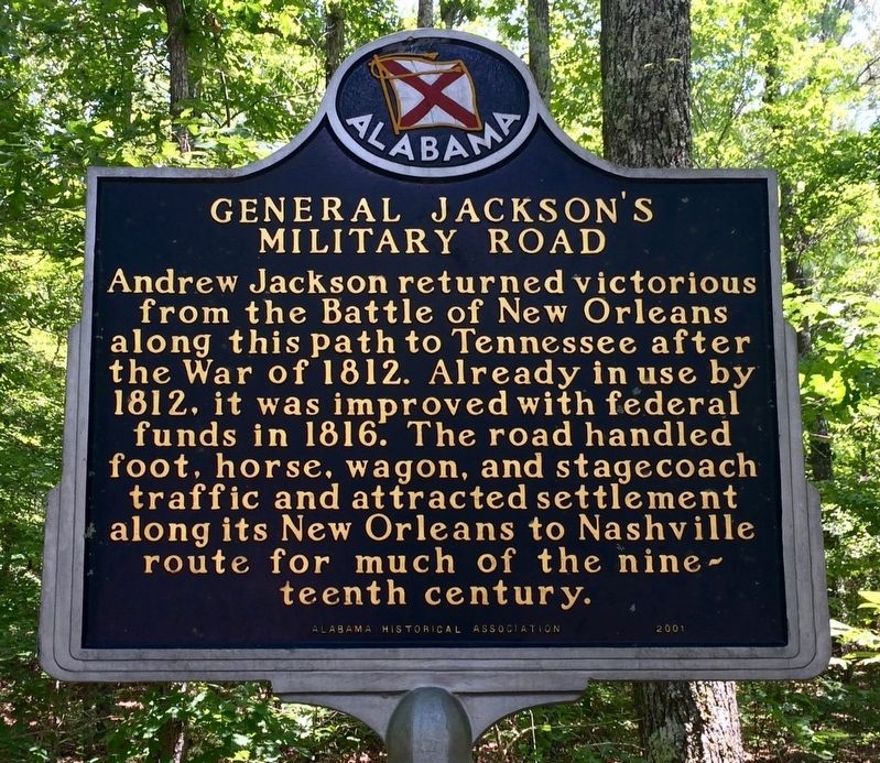 General Jackson's Military Road Marker. Click for full size. General Jackson's Military Road Marker image. Click for full size.