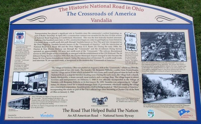 The Crossroads of America Marker image. Click for full size.