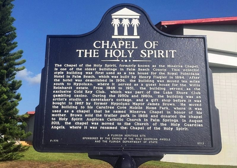 Chapel of the Holy Spirit Marker image. Click for full size.