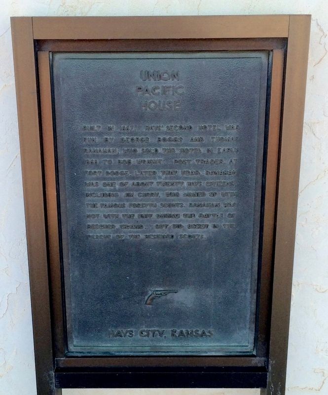 Union Pacific House Marker. Click for full size. Union Pacific House Marker image. Click for full size.