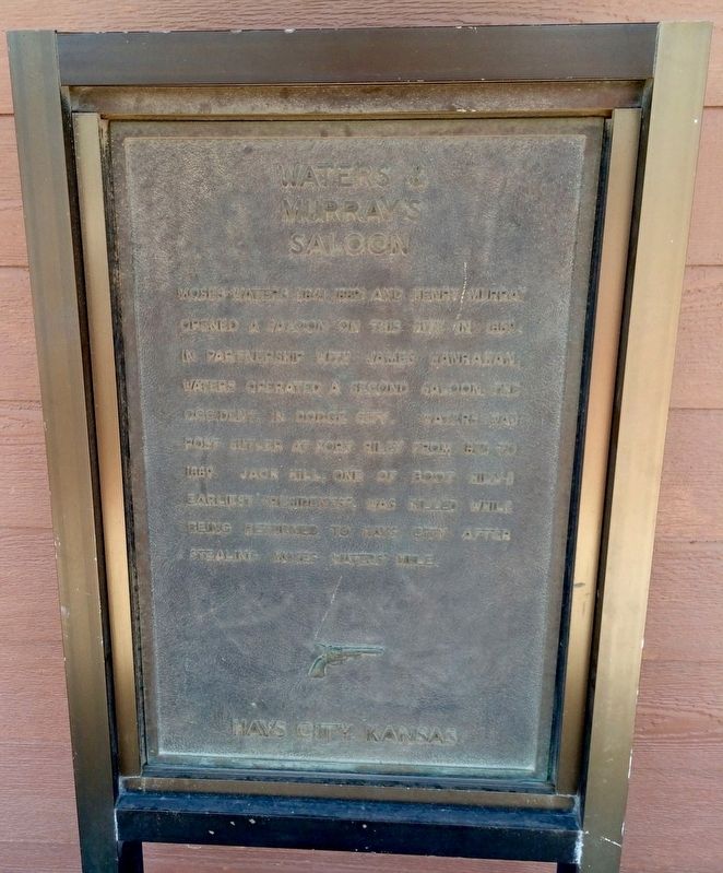Waters and Murray’s Saloon Marker image. Click for full size.
