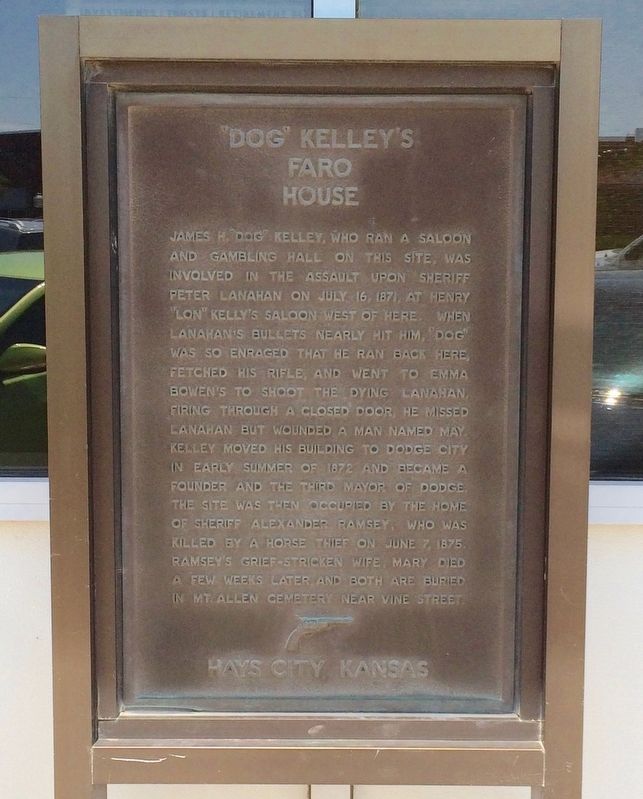 “Dog” Kelley’s Faro House Marker image. Click for full size.