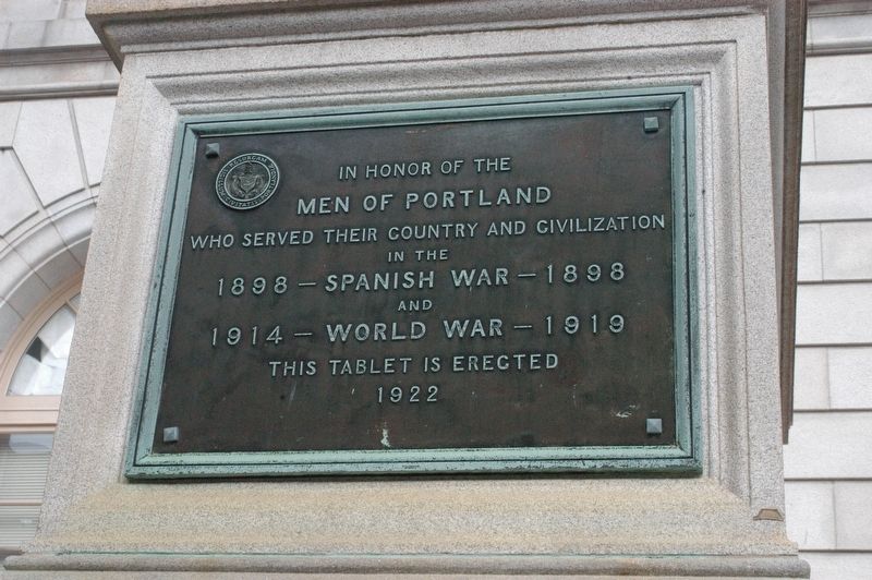 Portland Maine Spanish War Memorial Marker image. Click for full size.