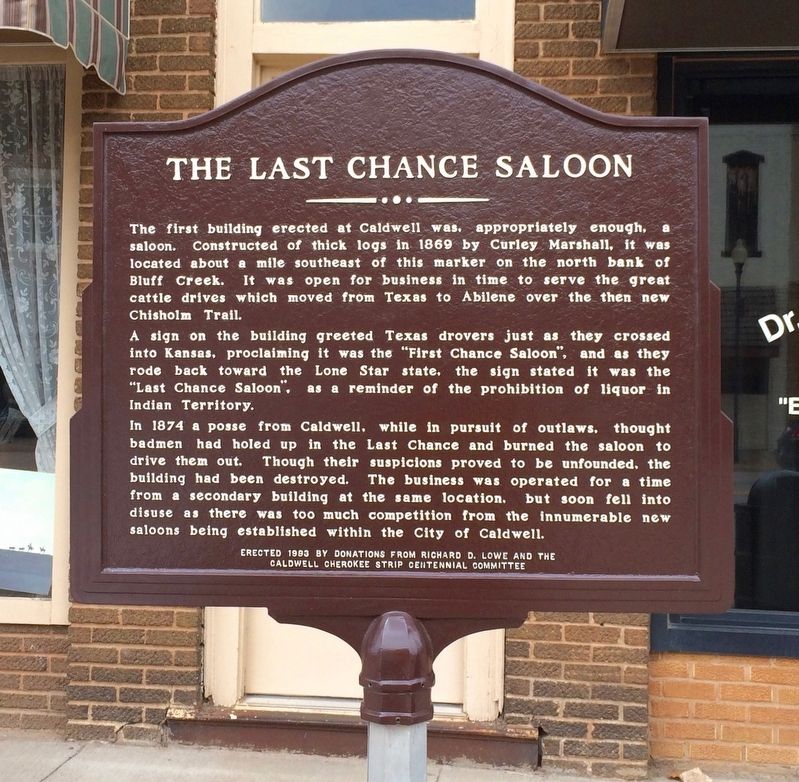 The Last Chance Saloon Marker image. Click for full size.