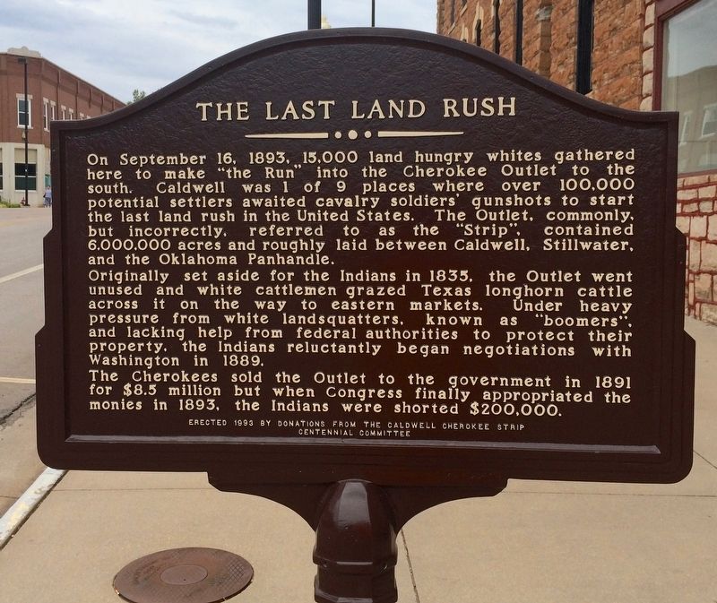 The Last Land Rush Marker image. Click for full size.