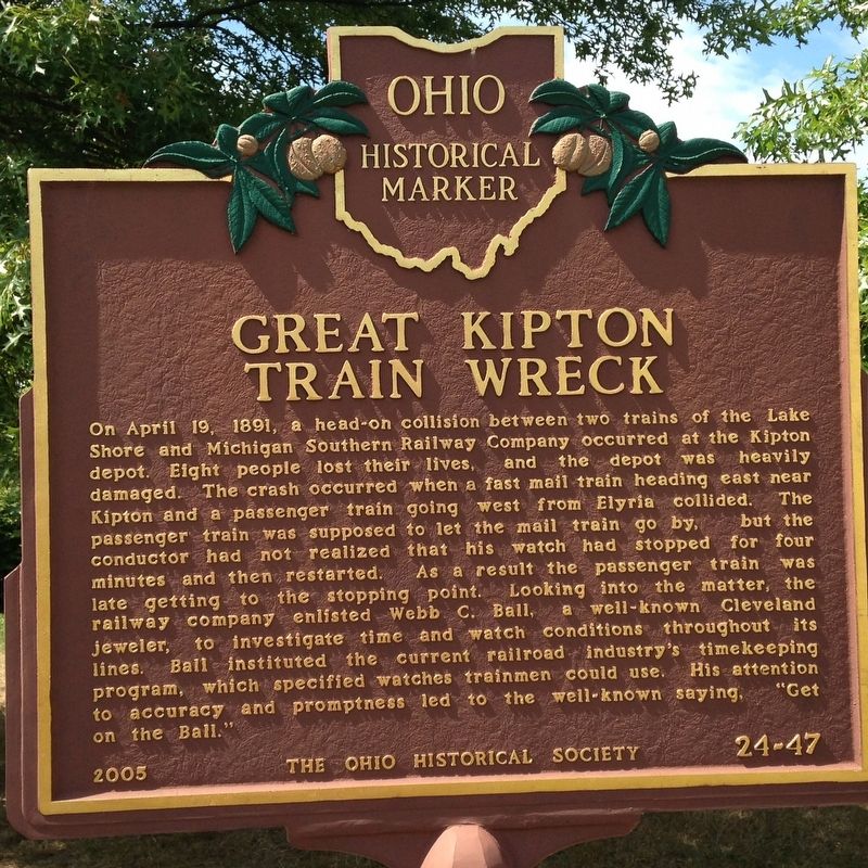 Great Kipton Train Wreck Marker image. Click for full size.