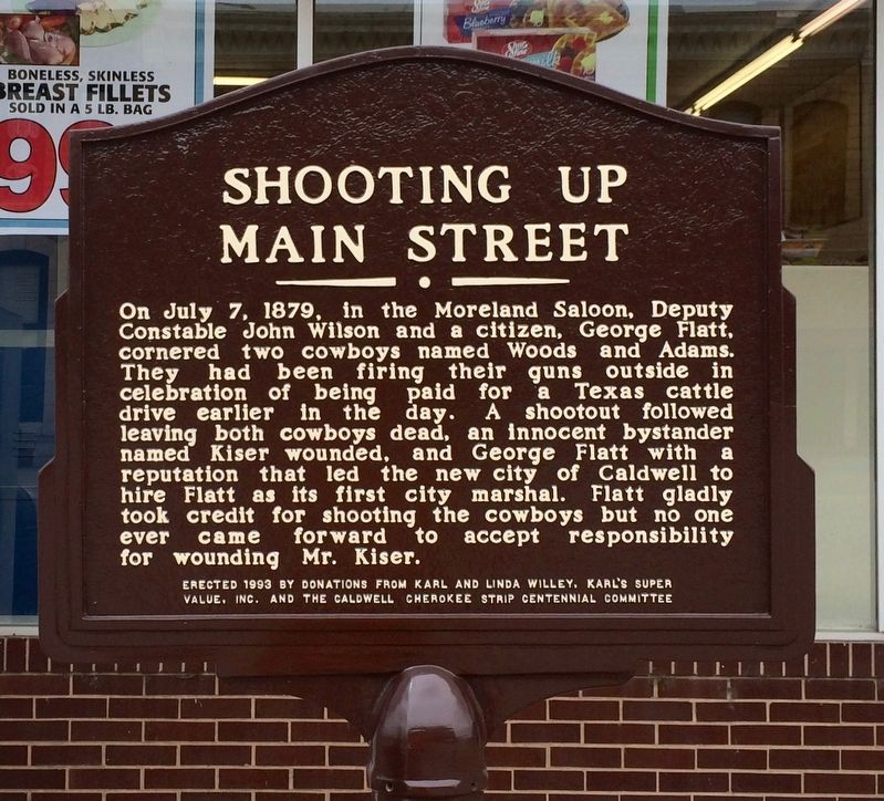 Shooting Up Main Street Marker image. Click for full size.