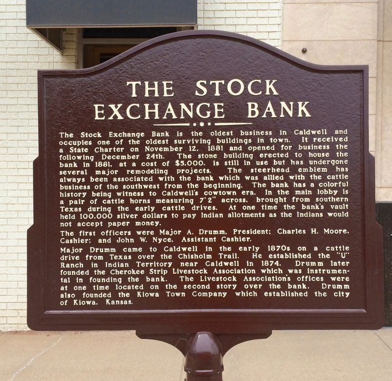The Stock Exchange Bank Marker image. Click for full size.