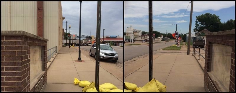 View of marker looking west (left photo) and east on U.S. Highway 81.. Click for full size. View of marker looking west (left photo) and east on U.S. Highway 81. image. Click for full size.