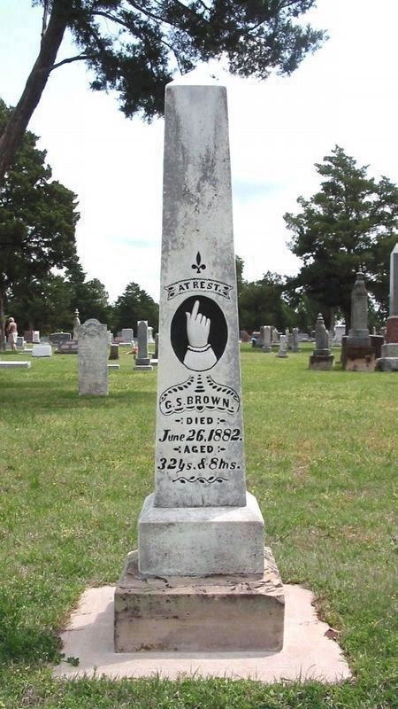 Grave marker of Marshal George Brown. image. Click for full size.