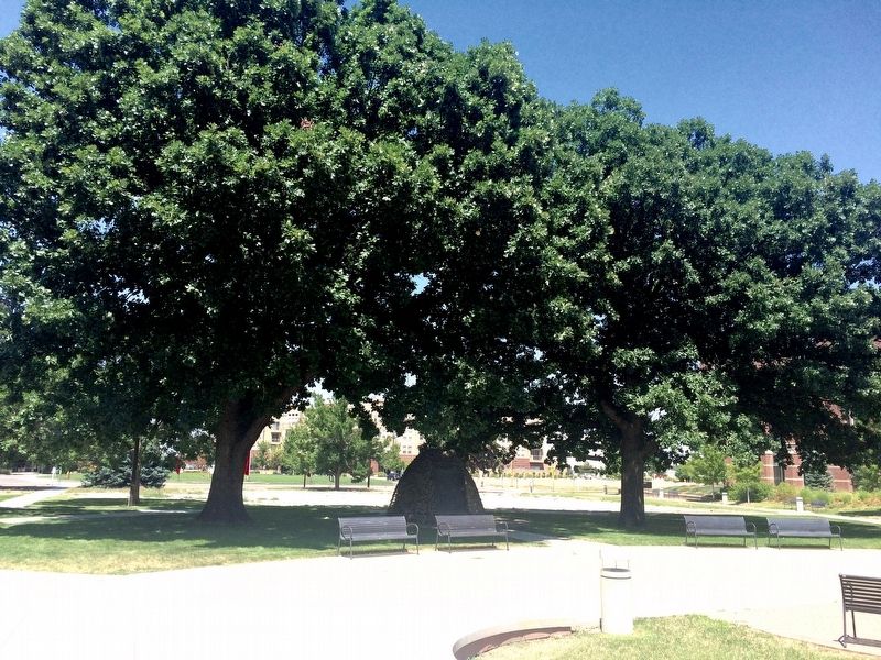 Marker located between School of Pharmacy & Health Sciences Buildings. image. Click for full size.