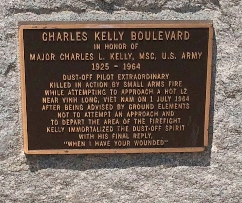 Charles Kelly Boulevard Marker. Click for full size. Charles Kelly Boulevard Marker image. Click for full size.