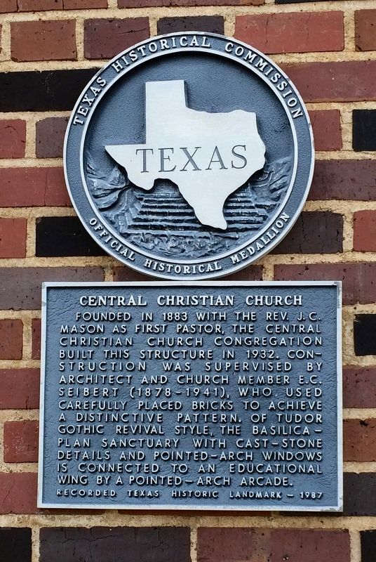Central Christian Church Marker image. Click for full size.