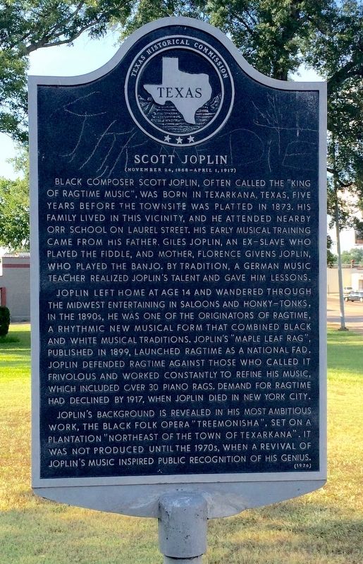 Scott Joplin Marker image. Click for full size.
