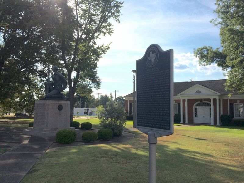 Scott Joplin Marker near James Bowie statue & Chamber of Commerce building. image. Click for full size.