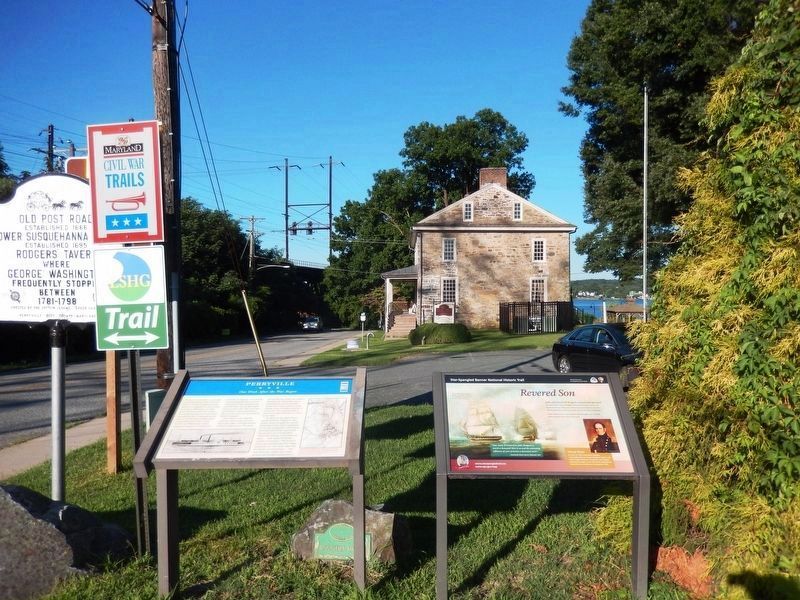 Perryville Marker and the Revered Son Marker. Click for full size. Perryville Marker and the Revered Son Marker image. Click for full size.