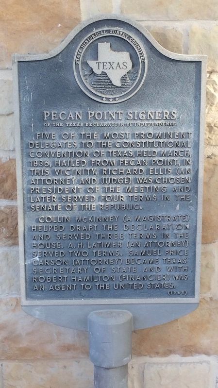 Pecan Point Signers Marker image. Click for full size.
