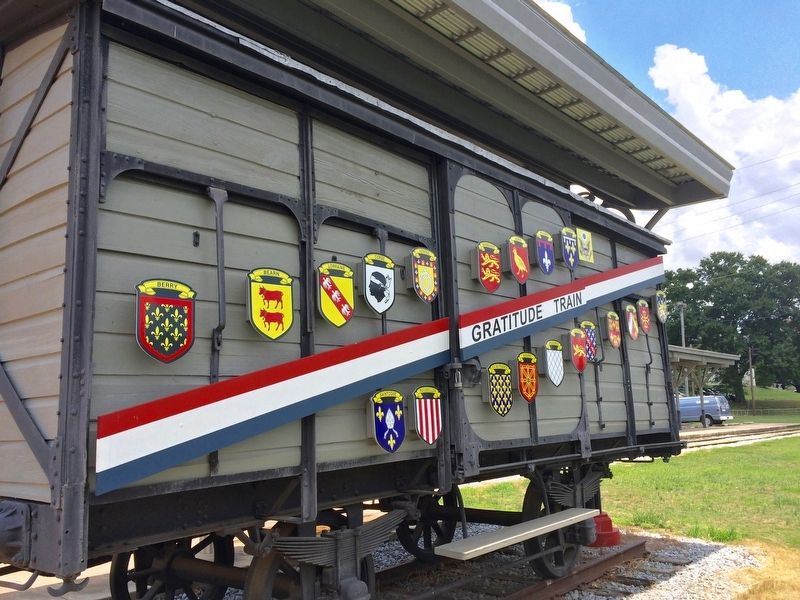 Merci Train Boxcar (rear) image. Click for full size.