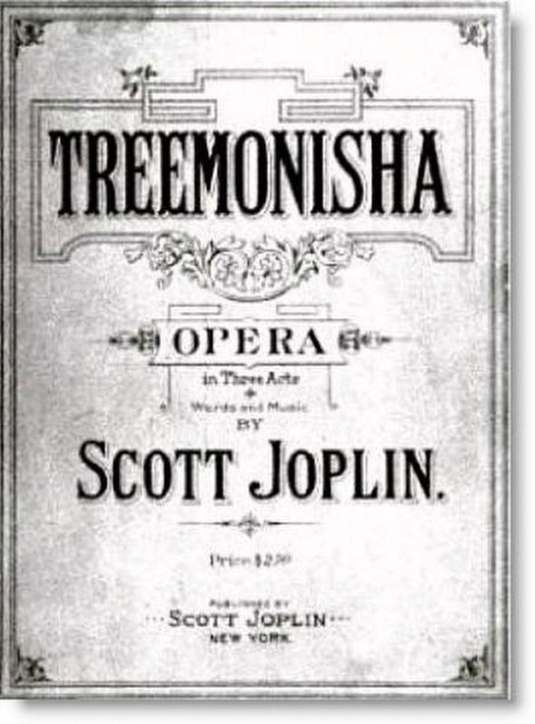 Cover of sheet music to the opera Treemonisha by Scott Joplin. image. Click for full size.