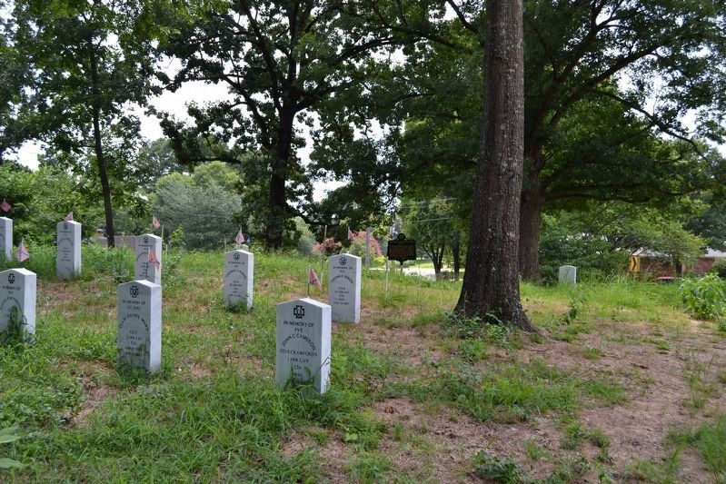 Cenotaphs of Arkansan Soldiers in Glidewell Cemetery image. Click for full size.