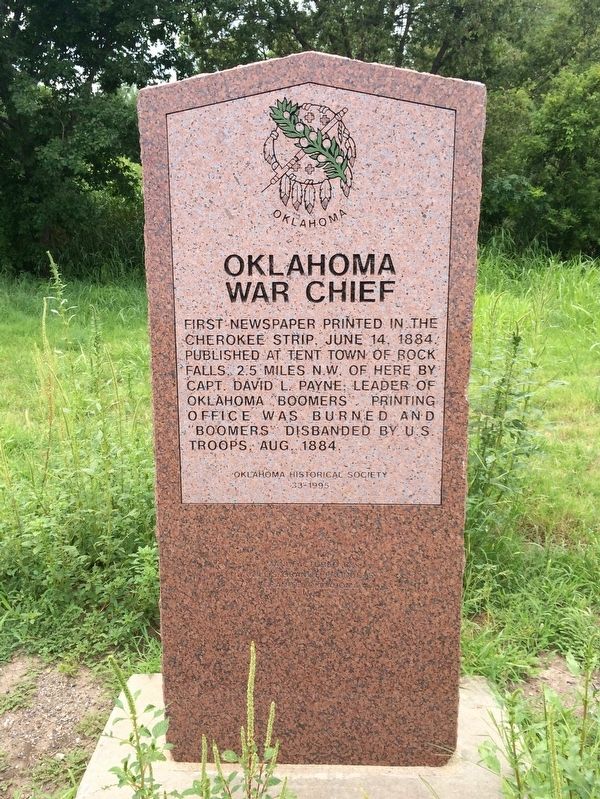 Oklahoma War Chief Marker image. Click for full size.