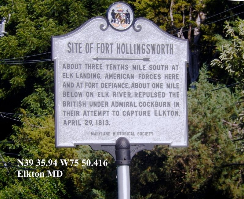 Site of Fort Hollingsworth marker image. Click for full size.
