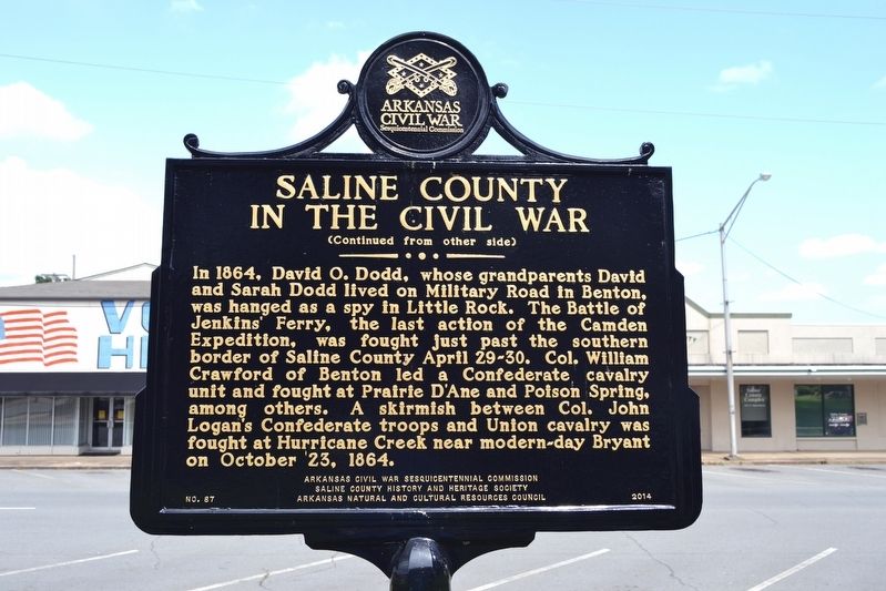 Saline County in the Civil War Marker image. Click for full size.