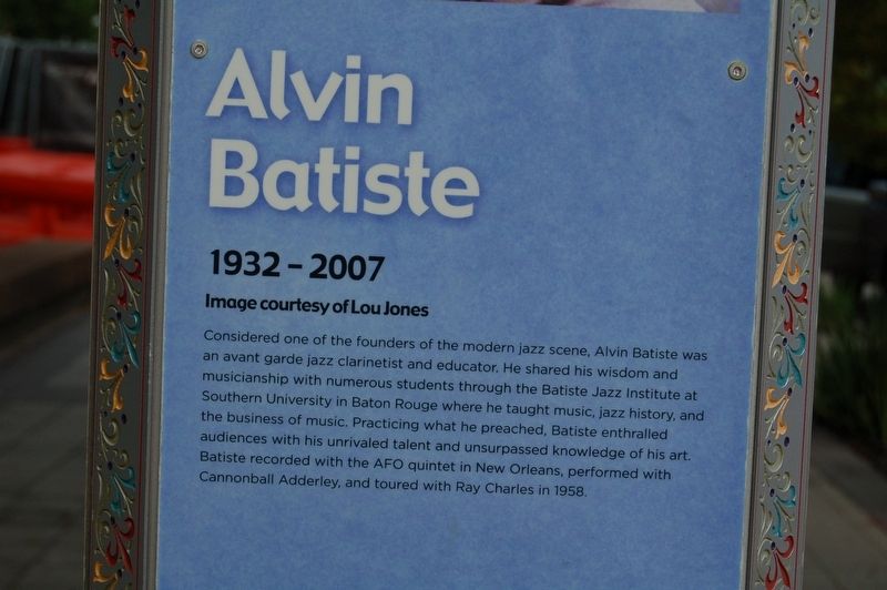 Alvin Batiste Marker image. Click for full size.