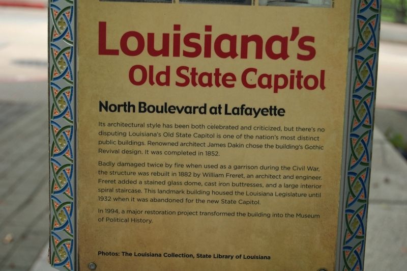 Louisiana's Old State Capitol Marker image. Click for full size.