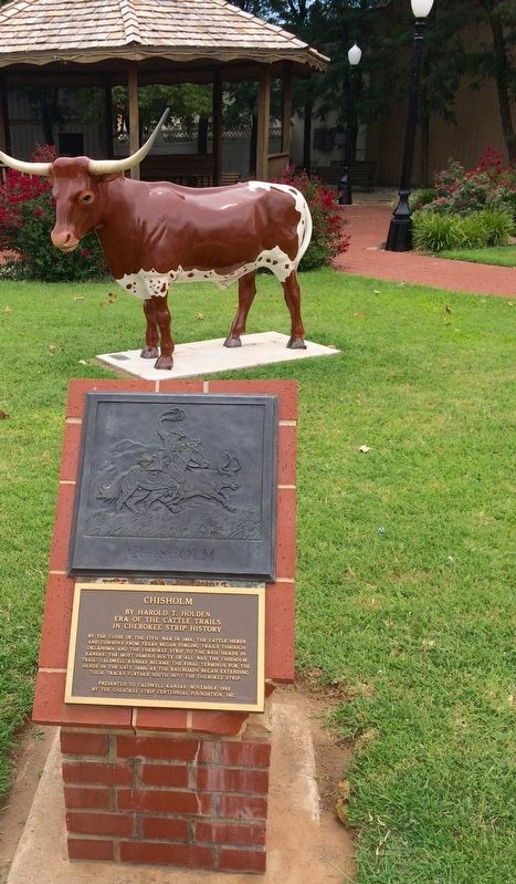 Chisholm Marker and sculpture.. Click for full size. Chisholm Marker and sculpture. image. Click for full size.
