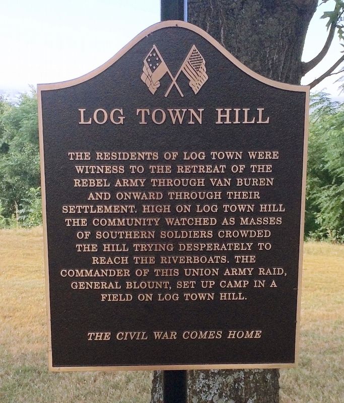 Log Town Hill Marker. Click for full size. Log Town Hill Marker image. Click for full size.