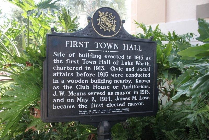 First Town Hall Marker image. Click for full size.