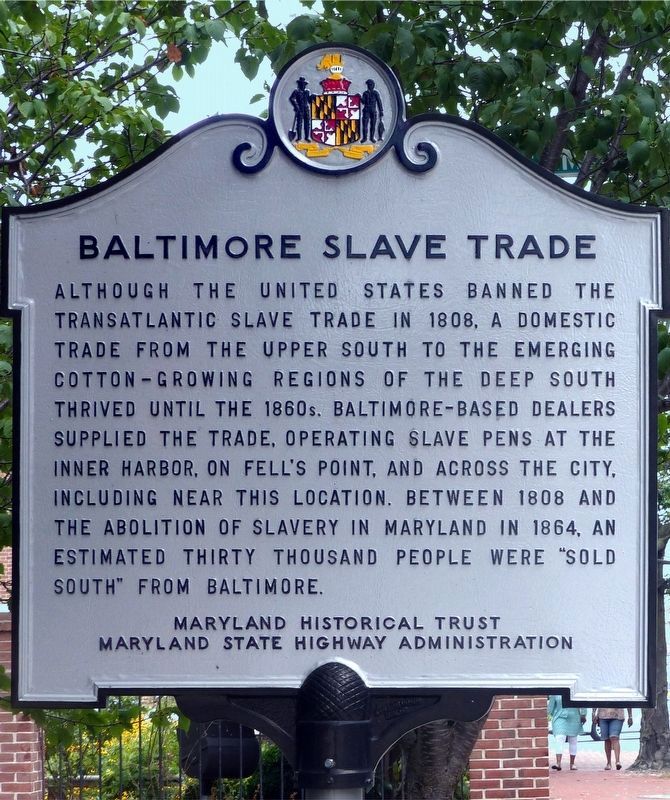 Baltimore Slave Trade Marker image. Click for full size.