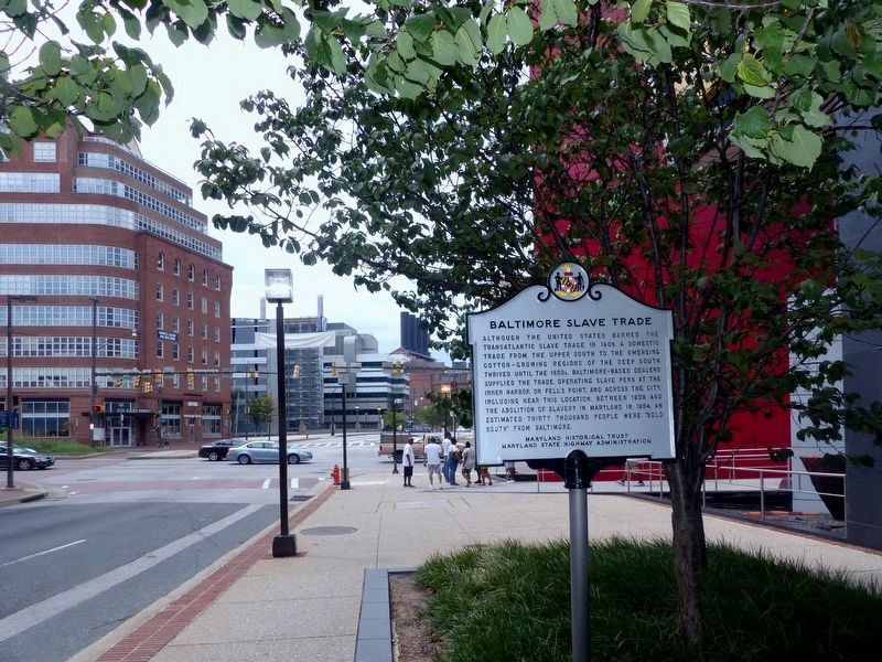 Baltimore Slave Trade Marker. Click for full size. Baltimore Slave Trade Marker image. Click for full size.