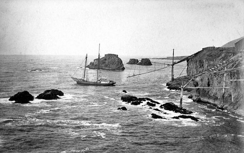 Loading lumber on the Mendocino Coast image. Click for full size.