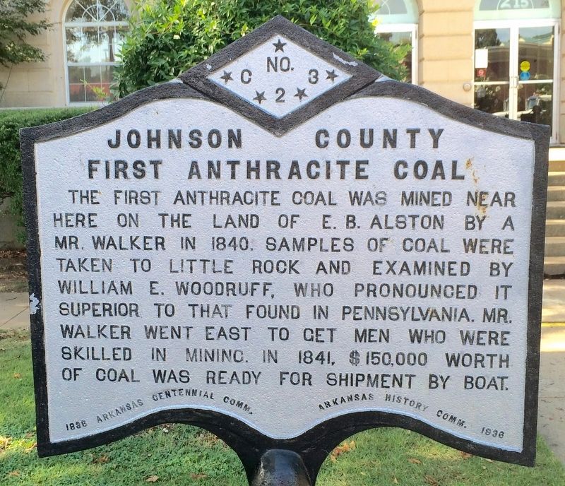 Johnson County First Anthracite Coal Marker image. Click for full size.
