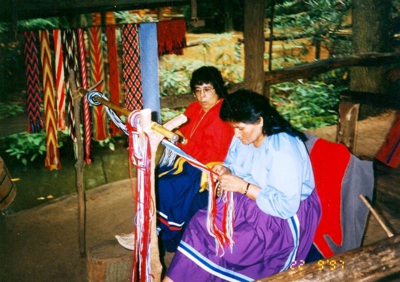 Oconaluftee Indian Village Marker-Weaving image. Click for full size.