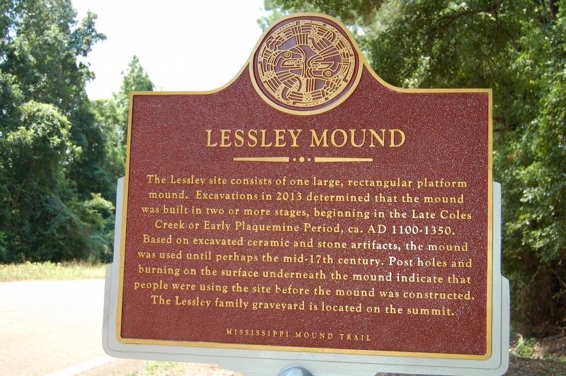 Lessley Mound Marker image. Click for full size.