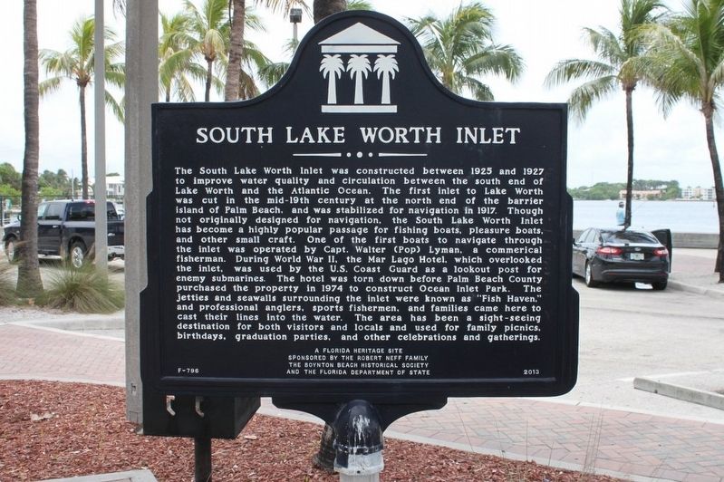 South Lake Worth Inlet Marker image. Click for full size.