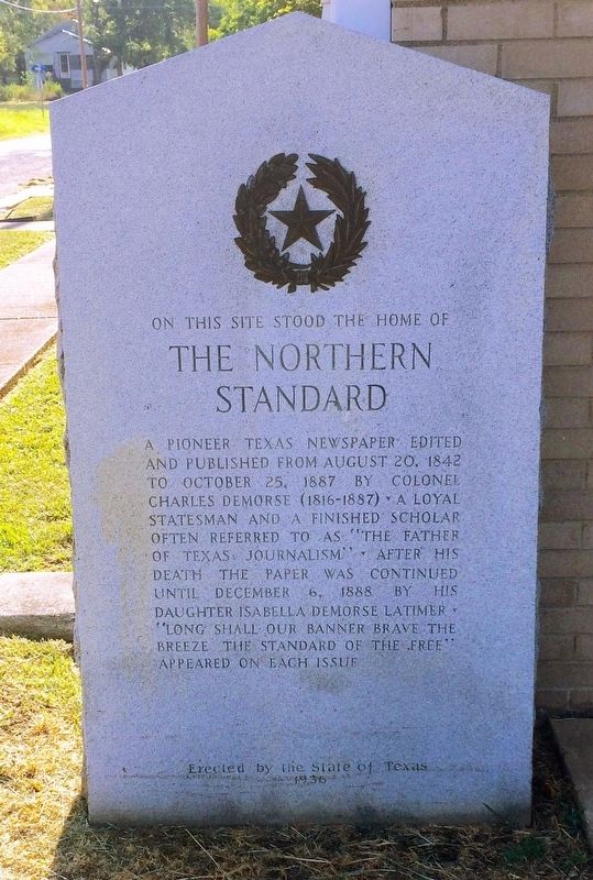 On this Site Stood the Home of The Northern Standard Marker. Click for full size. On this Site Stood the Home of The Northern Standard Marker image. Click for full size.