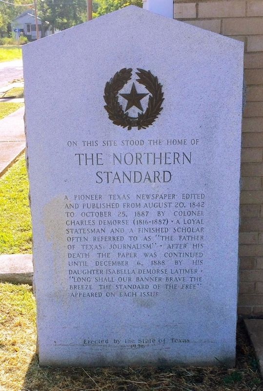 On this Site Stood the Home of The Northern Standard Marker image. Click for full size.